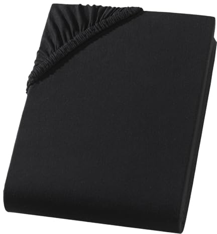 Visaggio Classic Spannbettlaken 100% Baumwolle Jersey Spannbetttuch Bettlaken Betttuch Farben Größen wählbar 90x200 cm - 100x200 cm