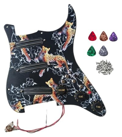 SSS vorverdrahtetes Schlagbrett, 3D-gedrucktes Schlagbrett, Multifunktionsschalter, Mini-Humbucker-Tonabnehmer, passend für Fender Stratocaster E-Gitarre, Ersatzteile