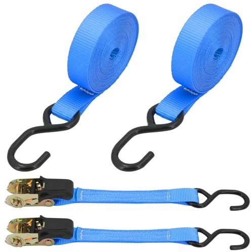 GSJNHY Ratschengurte Tragbare Auto Gepäck Zurrgurt Anhänger Ratsche Spanngurt Haken Bremse Riemen Bindung Gürtel for Motorrad Heavy-Duty (Color : 2pack)