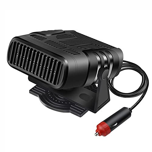 TOTMOX Sbrinatore Riscaldatore per Auto 12V 120W, con spina accendisigari, Riscaldamento Rapido, Ventola Auto Girevole per Estate Fresca