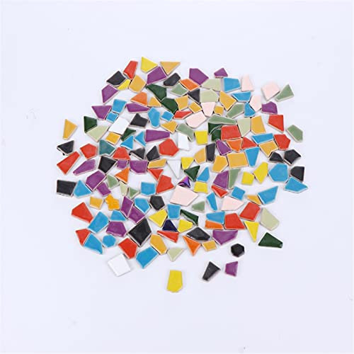 azulejos de mosaico,azulejos de vidrio, Fragmentos de cerámica de mosaico de bricolaje Piedra de mosaico irregular Piedra de mosaico con brillo esmaltado Materiales de bricolaje (Color: A, Tamaño del