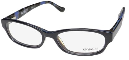 kensie Peace Children Girls/Teens Cateye Signature Logo Eyeglass Frame/Glasses [48-14-130, blue]