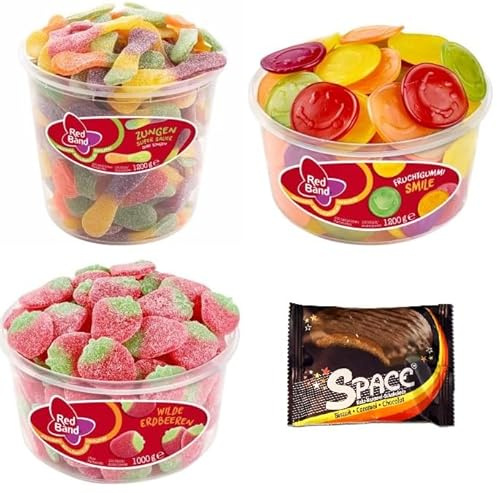 3 Dosen Red Band Mix/Zungen/Smile/Wilde Erdbeeren + Space Keks von Onlineshop Bormann