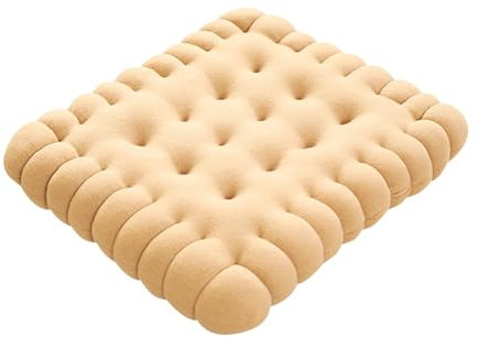 MagiDeal Keksförmiges Kissen, Bodenkissen, einfaches Keks-Meditationskissen, Sitzkissen für Spielzimmer, Sitz, Balkon, Beige, Quadrat