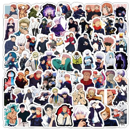 Jujutsu Anime Stickers Pack 100 PCS |Stickers for Car,Laptop,Water Bottles,Stickers for Teens Cute Vinyl Decals