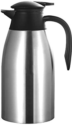 Tetera aislada, jarra de café aislada, olla aislante, botella térmica de acero inoxidable, jarra de té y café, frascos de vacío aislados de 2 litros, jarra termo de viaje, hervidor de agua, olla aisla