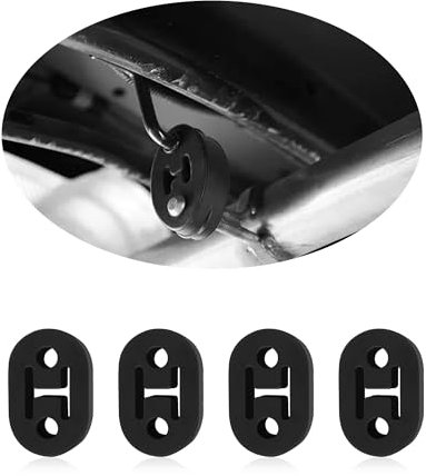 4 Piezas 2 Agujeros de Goma Colgadores Escape Coche,12mm Agujero Silenciador Colgador de Ajuste para Coche,Camione,SUV,Aislador Cola de Escape del Sistema para Reducción de Ruido (4 Piezas)