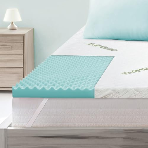 DOLCI SOGNI Topper rinfrescante per letto matrimoniale spessore 6 cm, coprimaterasso matrimoniale 160x190 cm, fodera in fibra di bambù rimovibile 100% Made in Italy coprimaterasso ortopedico per letto
