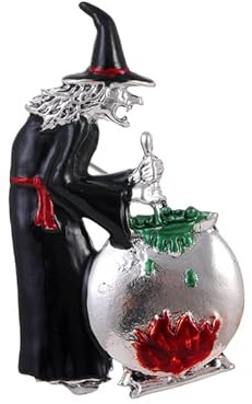 Broche de sorcière en émail IMINI, argent, tendance, mignon, chapeau de sorcière, Halloween, broche magique, badge, épingle amusante, vacances, festival