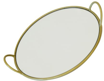 Alipis Plateau De Service Rond Avec Poignée Plateau De Conservation Alimentaire Réutilisable Élégant Décoratif Et Facile à Transporter Support Domestique Chic Pour Table