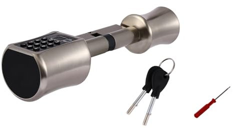 Türschloss Fingerabdruck, Elektronisches Türschloss Speichert 100 Fingerabdrücke und 30 Passwörter Elektrisches Türschloss Smart Elektronisches Türschloss Fingerprint Türöffner mit 2 Tasten