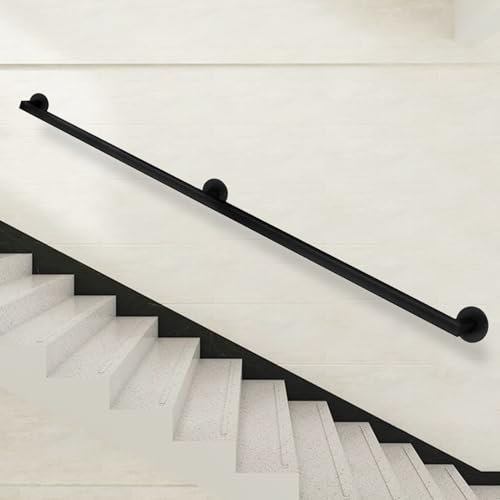Whnoorher Stützstange für Treppengeländer, Haltegriff aus Metallschmiedeeisen für den Außenbereich, moderner Dekorationshandlauf für Treppen im Innenbereich, komplettes Set(100cm)