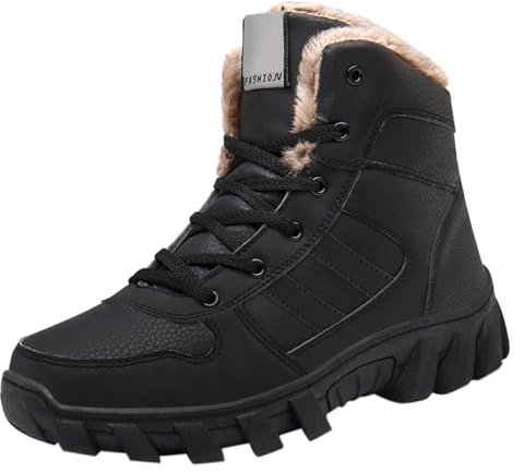LinRim Winterschuhe Herren militärische Taktische Kampfstiefel Verschleißfeste wasserdichte Wüsten Schuhe Außenbereich Einsatzstiefel Rutschfeste Camping Trekking Wander Stiefel Schneestiefel Outdoor