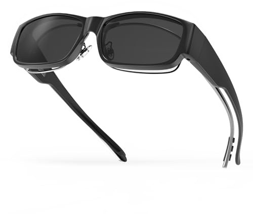 Goiteia Polarisierte Überzieh-Sonnenbrille für Damen und Herren, 1.1% Reflexionsverminderung für besseren Schutz vor seitlicher Blendung, 100% UV400-Schutz