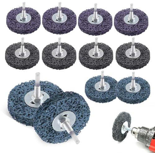 12 discos CSD de 50 mm, CBS, disco de limpieza, discos abrasivos para amoladora angular de pintura, oxidación limpieza y eliminación