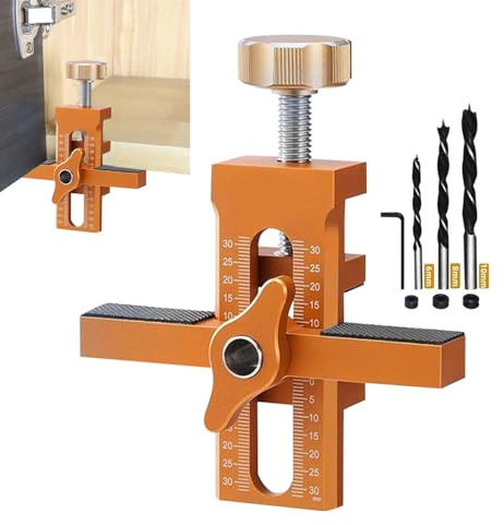 Modello Di Perforazione Porta Armadio - Strumento Di Installazione Maniglie Regolabile, Dima Allineamento Foro Per Cassetti Mobili | Posizionatore Professionale Armadi In Legno Massello, Guida Perfora