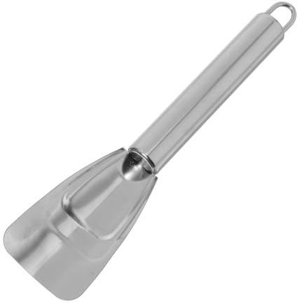 Luxshiny Spatola per Ghiaccio in Inox Strumento per Rimuovere Ghiaccio Raschietto per Sbrinare Frigorifero e Congelatore Paletta Piatto Portatile per Pulizia Cucina