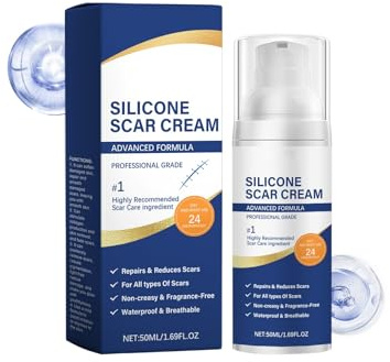 Narbencreme Gel,Narbenbehandlung für chirurgische Narben, Verbrennungen, Verletzungen, Keloide, Dehnungsstreifen,reduziert das Auftreten von Narben