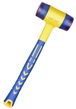Rubber Hammer Double Face Glazing Window Nylon Hammer Integrated with Round Head Nonslip Handle Hand Tool Accessories