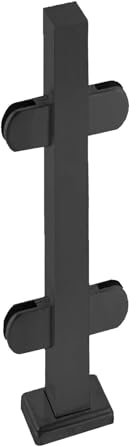 Juego de barandillas de cristal negro de acero inoxidable 304, barandilla cuadrada de 115,1 cm, panel de seguridad y protector de escalera, divisor moderno de 115 cm de alto para uso doméstico y