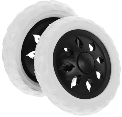 FUNOMOCYA 2pcs Replacement Solid Cart Wheels with Stable Structure Design, Easy Installation Rubber Foam Shopping Cart Wheels for Trolley Caster Replacements