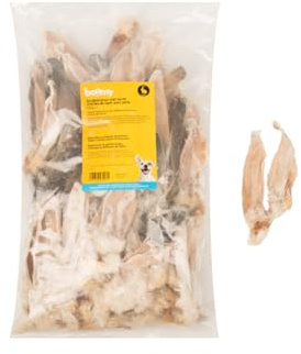 Boomy - Orecchie di coniglio con pelliccia – Snack per cani secchi – Snack per cani 100% naturali e senza glutine - 500 g