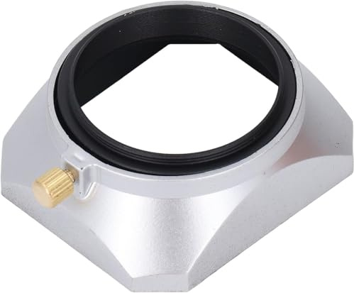 Paraluce Quadrato in Metallo da 46 Mm, Paraluce per Fotocamera retrò, Copriobiettivo Quadrato Portatile per Fotocamera Digitale Mirrorless
