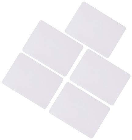 HOMSFOU 5Pcs Wooden White Boards Double Sided Frameless Dry Erase Boards for Early Education Childrens Drawing and Writing Home Message and Note Pads