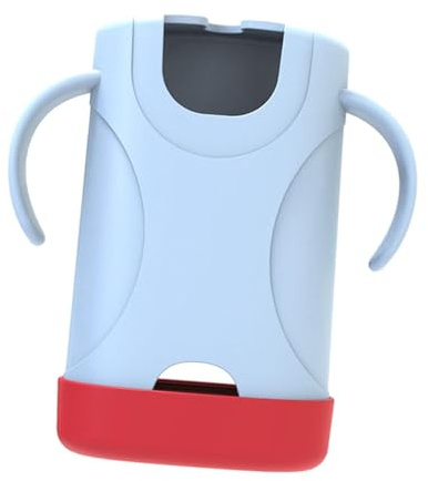 harayaa Porte-Boisson pour Sachets de Jus Boîte de Rangement pour Aliments Bébé Support Anti-Pression pour Boissons Distributeur de Sachets Facile à Tenir en, Bleu Rouge