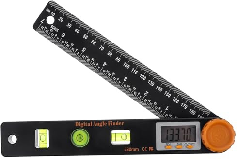 UKCOCO Righello Angolare Digitale Goniometro Elettronico in Misuratore Leggero Portatile Per Lavorazioni Modanature Uso Quotidiano