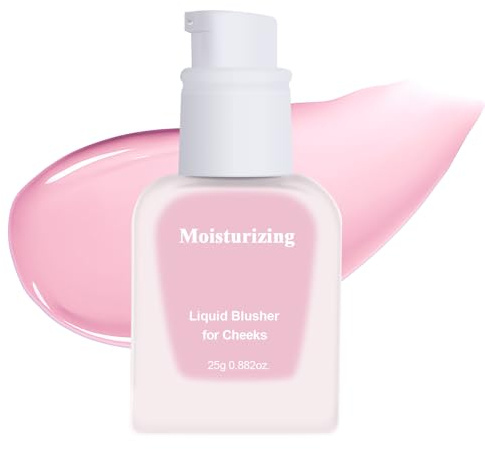 KYDA Moist Liquid Blush, Natural Dewy Finish Cheek Color with Hydrating Formula, Long-Lasting Face Blusher for Natural Glow Cheeks, Lightweight Buildable Smooth Coverage,Cherry Blossom