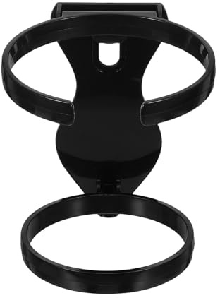 Zerodeko Portavasos Plegable para Bolso de Mano Negro, Accesorio Resistente y Compacto para Viajes, Piscina y Picnic, Portavasos de Viaje Compatible Botellas y Tazas, Adecuado