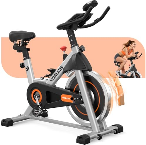【2026 Aktualisiert】YOSUDA Heimtrainer Fahrrad,Leises Hometrainer Fahrrad mit Einstellbarem Magnetischem Widerstand, LED-Monitor, Tablet-Halter, Spining Bike Inndoor für Kardiotraining zu Hause