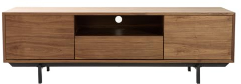 Miliboo - Mueble TV diseño Vintage 160cm Nogal Manny
