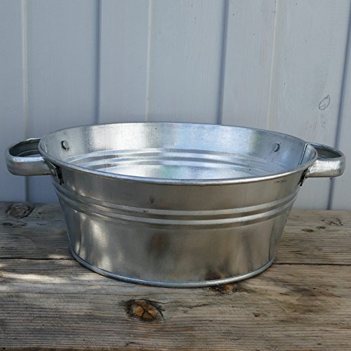 Storm's Gartenzaubereien Zinkwanne 5 Liter rund - wasserdicht Pflanzschale Miniteich