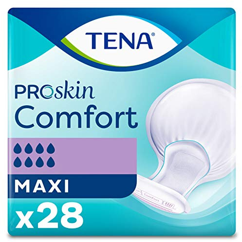 Slip einlagen für Inkontinenz Case Saver 2 x TENA Comfort Maxi Gefühl trockene Große Noppen Bandeinfassung (2400ML) – 28 Stück