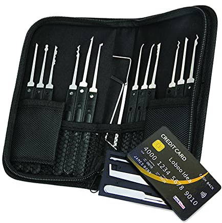 Loboo Idea Kreditkartenelektronik, den werkzeugkasten,7 schlösser, die Pick Set Set mit Bag - und kreditkartengelöbnis