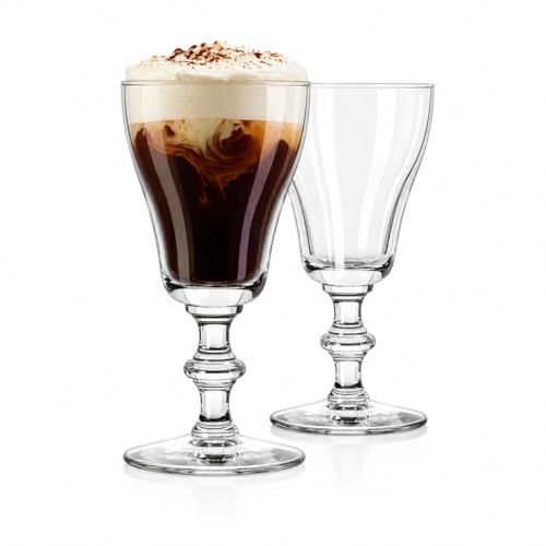 HISTORY COMPANY Irish Coffee Glass – Heat-Treated San Francisco–Inspired Design, 2-Piece Set (Gift Box Collection)