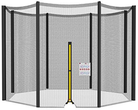 NONMON Trampolin Ersatznetz Sicherheitsnetz für Trampolin Ø 244 305 366 397 427 cm, Gartentrampolin Trampolinersatznetz Netz außenliegend UV-beständig