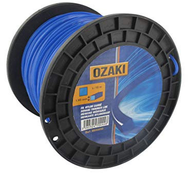 OZAKI - Bobine Fil Nylon Carré - Longueur 120m - Ø 3,00mm - Matières Vierges - Haute Durabilité - Excellente Tenue À L'Œillet