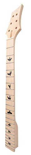 22 Fret Gitarrenhals, E-Gitarrenhals, Ahornholz Griffbrett Ahornhals Gitarrenwerkzeuge, 22 Jumbo Nickel/Silber Bünde für den Austausch von E-Gitarrenteilen