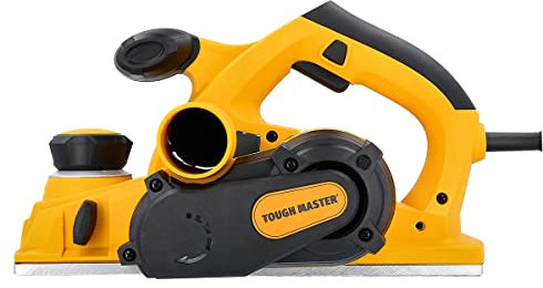 Electric Wood Planer 110mm 1000W Portable Hand Planer 16000 RPM 2 Reversible HSS Blades, 3 Meters Power Cord, for Carpentry Work DIY Quick Work of Any Project TOUGH MASTER