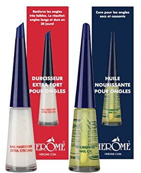 Herome Combi-Pack Durcisseur Extra Fort Pour Ongles & Huile Nourrissante Pour Ongles - 2 * 10ml.