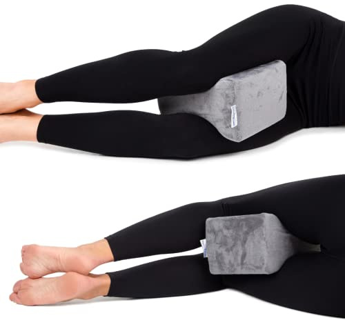Hochwertiges Kniekissen Für Seitenschläfer - Orthopädisches und Ergonomisches Beinkissen aus Memory Foam - Knie Kissen - Komfortables Visco Schlafkissen Für Beine und Knie