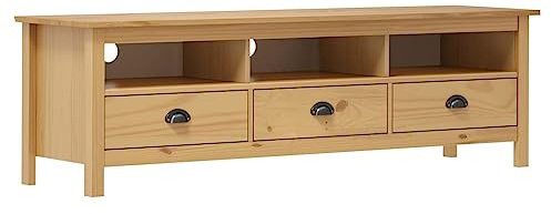vidaXL TV-Schrank Hill Honigbraun 158x40x47 cm Massivholz Kiefer