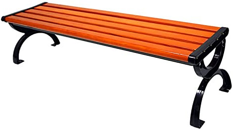 ZMYJTO Gartenbank für den Außenbereich, verbreiterte Außenbänke, wetterfest, Metallbank, Außenterrassenbank aus Metall und Holz, Parkbank, Verandastuhl für Terrasse, Hof, Rasen, Gartenmöbel (Size :