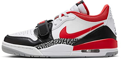 NIKE Air Jordan Legacy 312 Chicago Herren Sneaker CD7069 (Weiß/Schwarz/Wolf Grey/Fire Red 160), Weiß Schwarz Wolf Grau Feuerrot, 43 EU