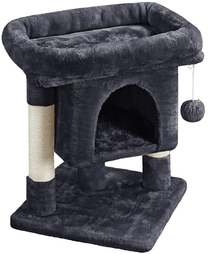 Abician Arbre à Chat Tour pour Chat Arbre Giffoir Stable et Design avec Plate-Forme Idéal pour Chat Noir