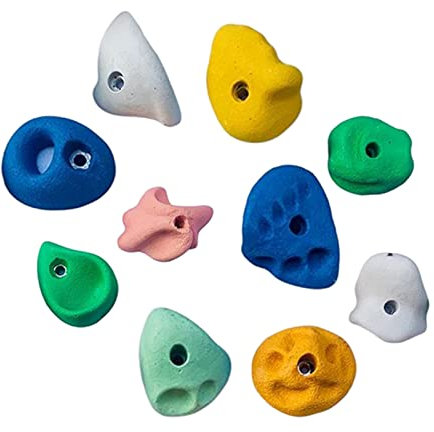 Klettergriffe 10 Stück Klettergriffe für Feste Wände/Bretter, Indoor- Und Outdoor-Kletterset für Kinder und Erwachsene, Hochwertiges Farbiges Harz, Leicht zu Montieren ( Color : 10pcs , Size : Plank i