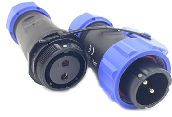bayzconn SP21 2 poli Aeronautica Connettore, IP68 Impermeabile 2 pin Connettore di Saldatura Maschio Spina e Femmina Presa Connettore Rotondo in Linea Tipo Aviation Spina per Lampade Esterne 500V 30A